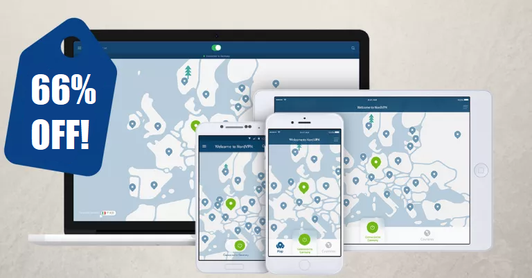 NordVPN 66% OFF