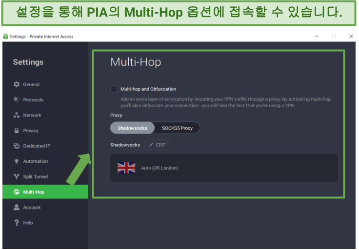 Graphic showing the multi-hop feature of PIA.