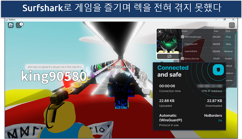 An image showing Roblox being played while connected to a server in Tokyo