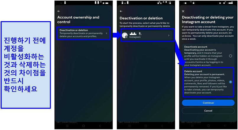 Step-by-step guide on how to delete Instagram account from Android app